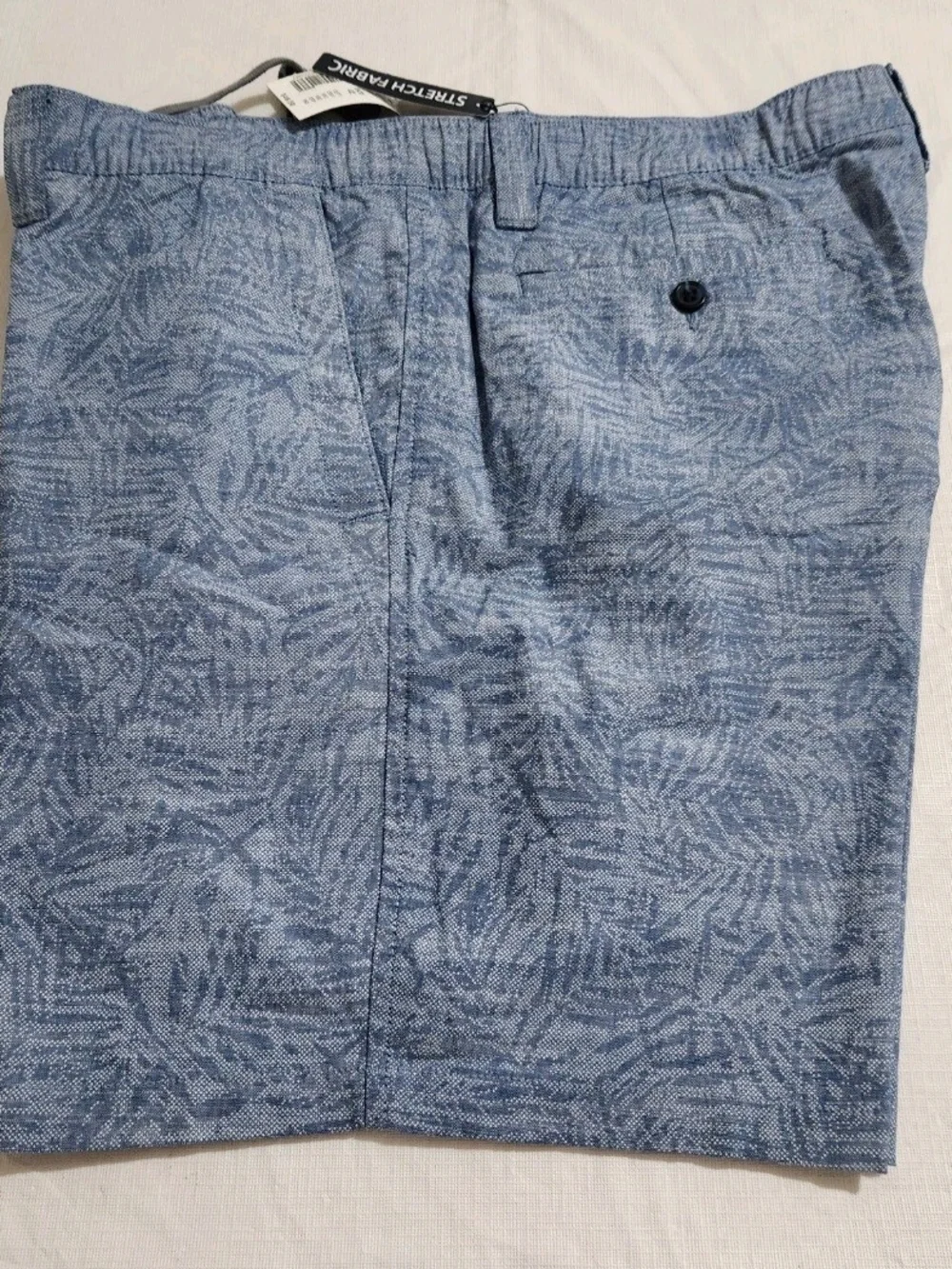 Roundtree & Yorke Mens Size 42 Shorts Blue Flat Ft Stretch Casuals Inseam 7 06